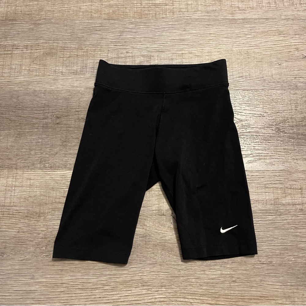 Nike Biker Shorts Black Women’s Sz XS Embroidered Logo Bike Short Cotton